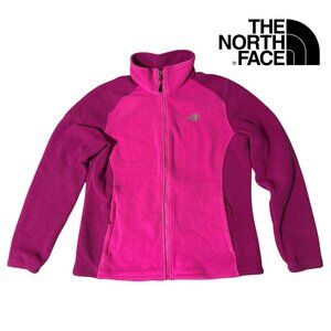 The North Face Women's Magenta Pink Fleece Zip Up Jacket Size XL